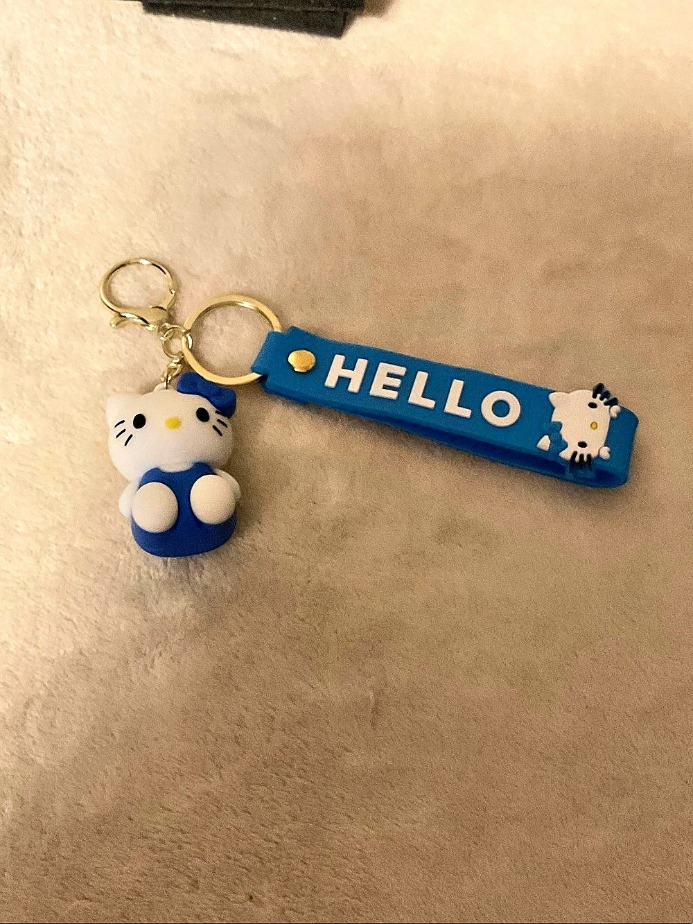 Sanrio Hello Kitty keychain Blue & White